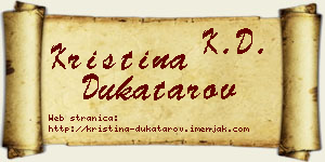 Kristina Dukatarov vizit kartica